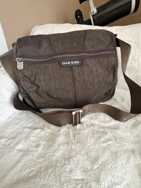 Diesel Unisex Olive Green Nylon Messenger Bag